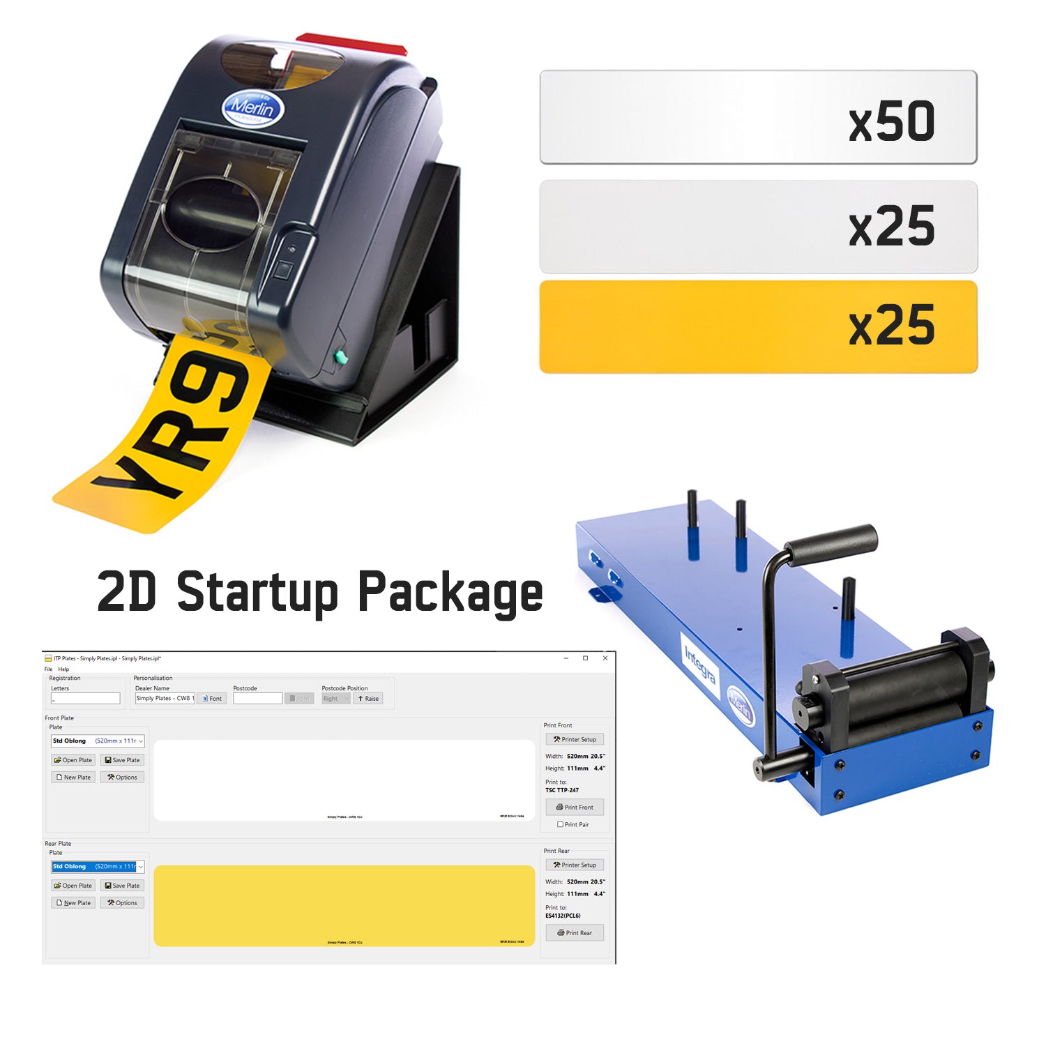 2D Printing Number Plate Business Startup Package