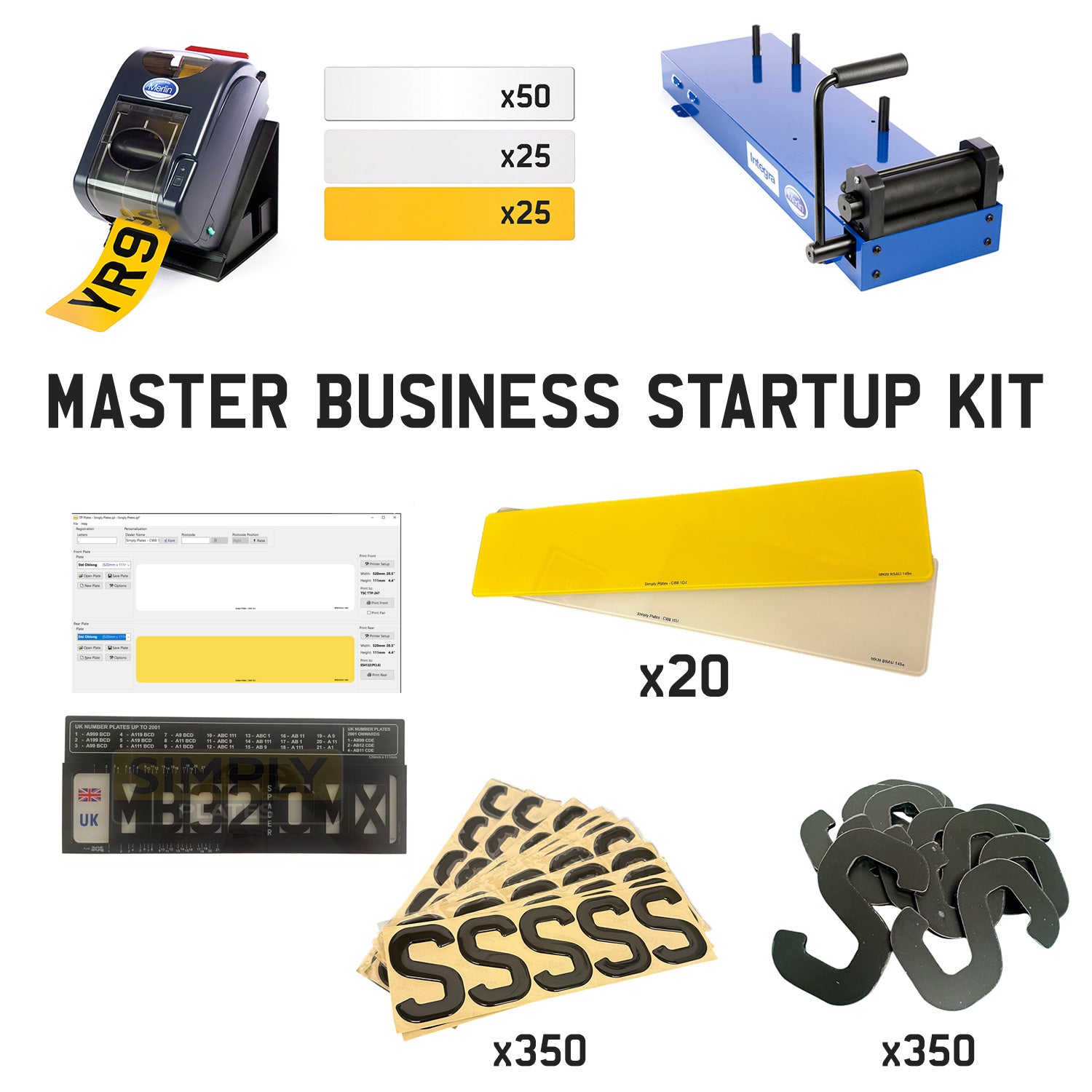 Master 2D/3D/4D Number Plate Printing Business Startup Package